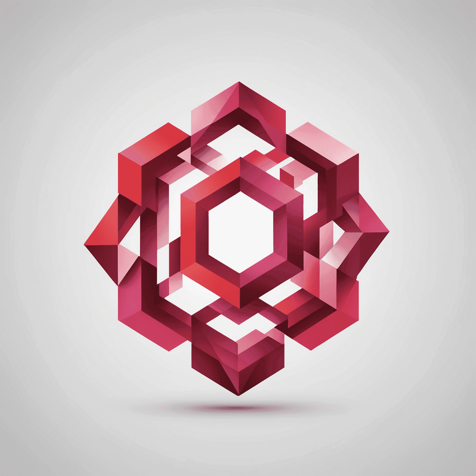 qubeiltic logo featuring a modern, abstract design with red and pink elements
