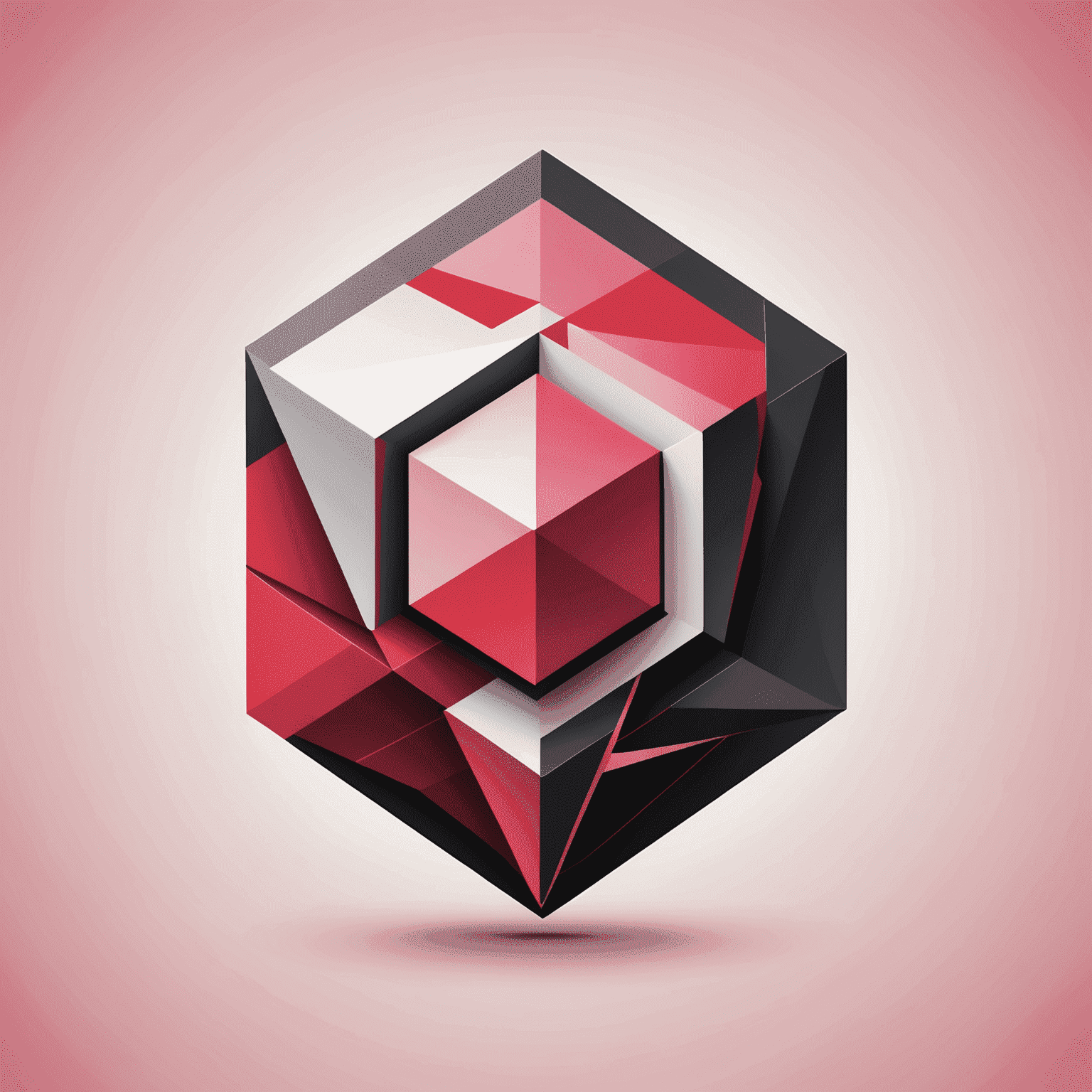 qubeiltic logo featuring a modern, abstract design with red and pink elements