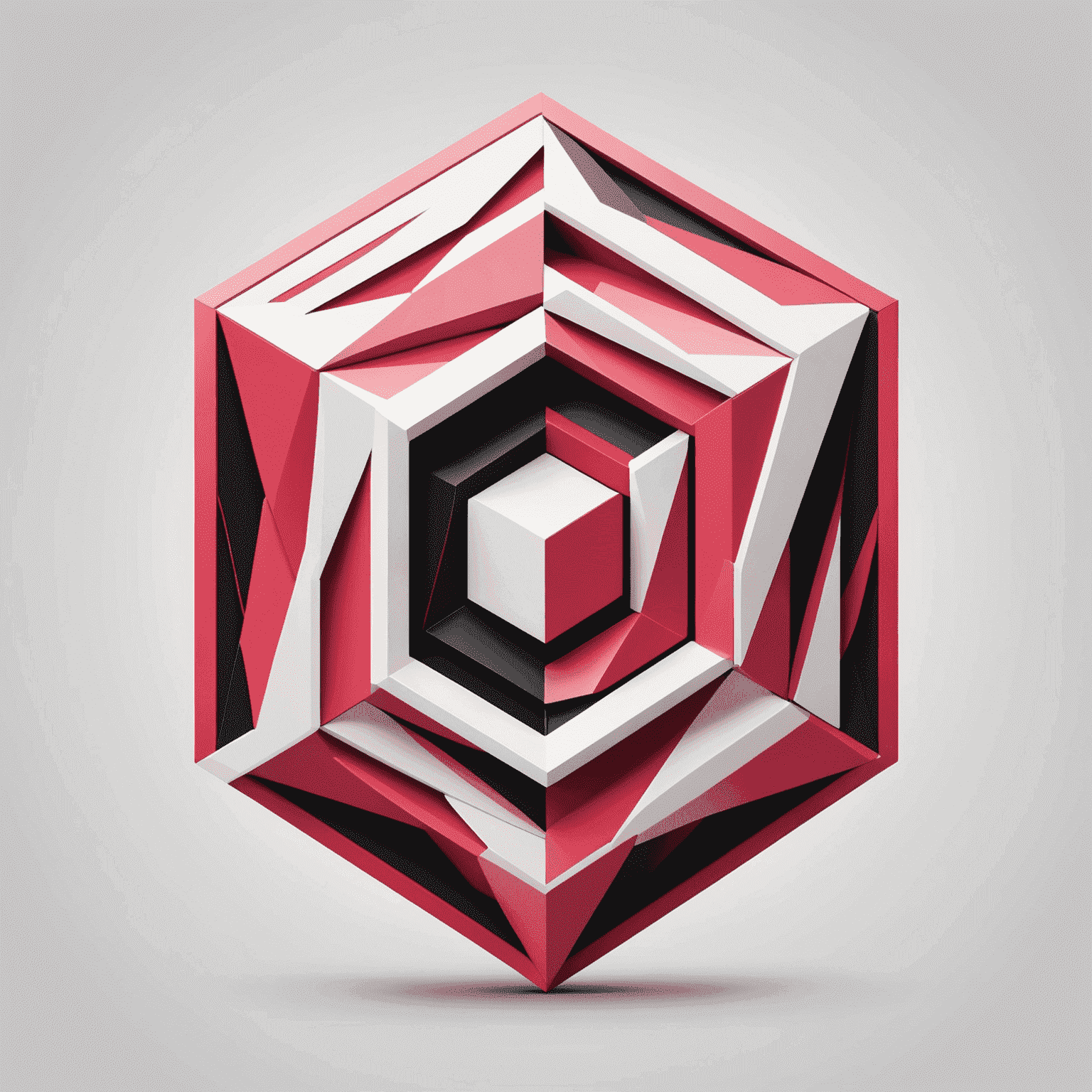 qubeiltic logo featuring a modern, abstract design with red and pink elements