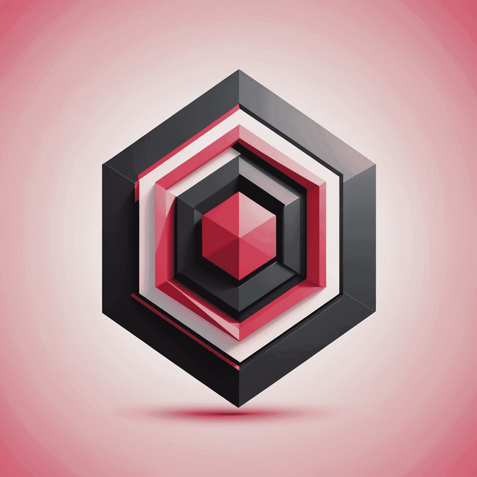 qubeiltic logo featuring a modern, abstract design with red and pink elements