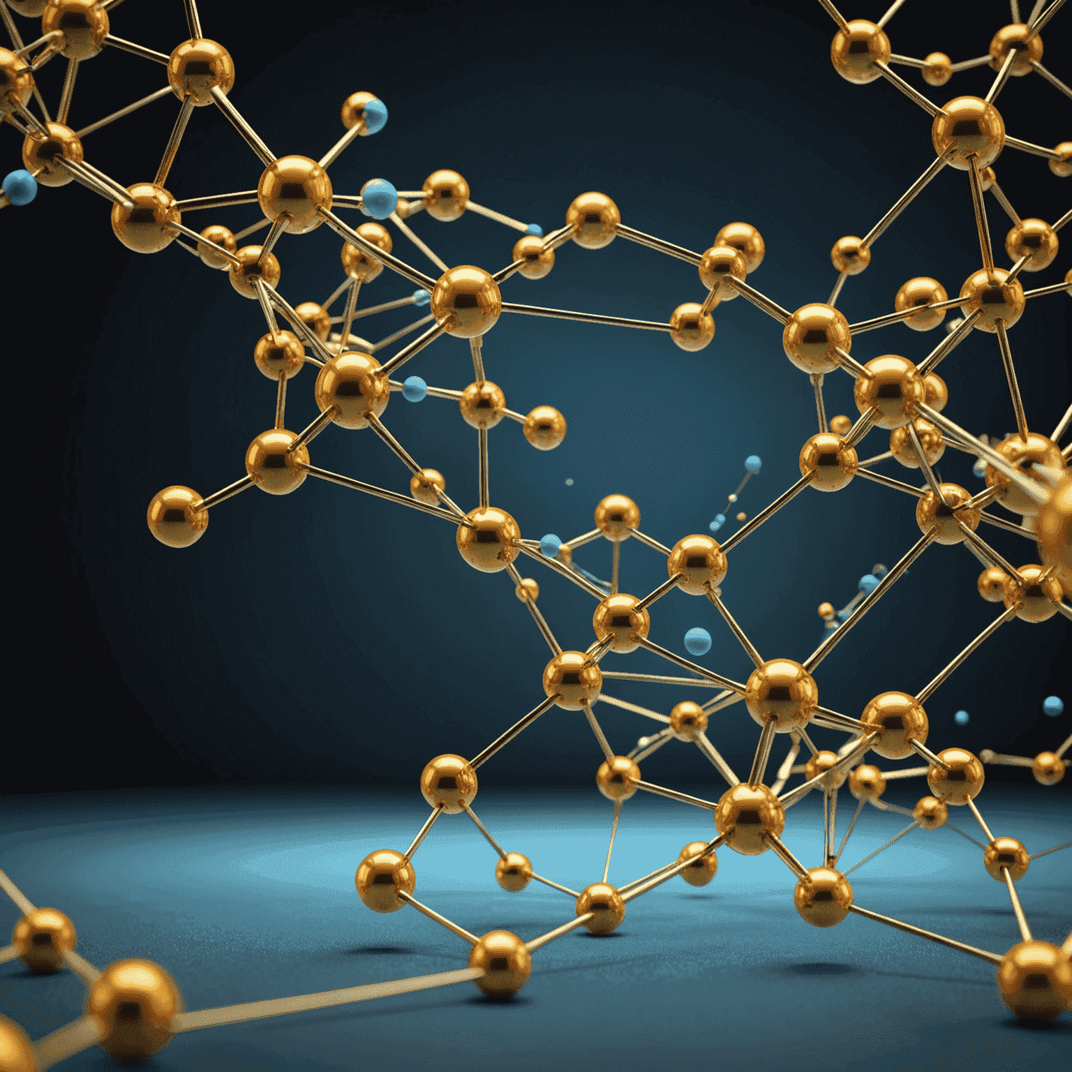 A 3D visualization of molecular structures being simulated using quantum computing techniques